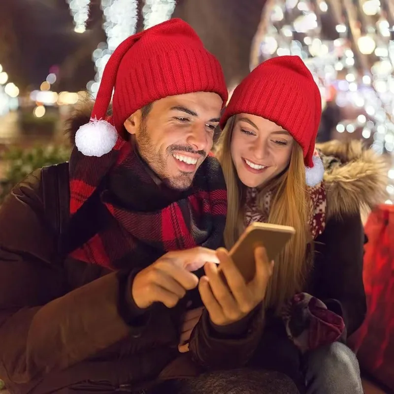 1PC New Autumn and Winter Christmas Hats, Men's and Women's Warm Knitted Hats, Woolen Hats, Christmas Party Decorative Hats