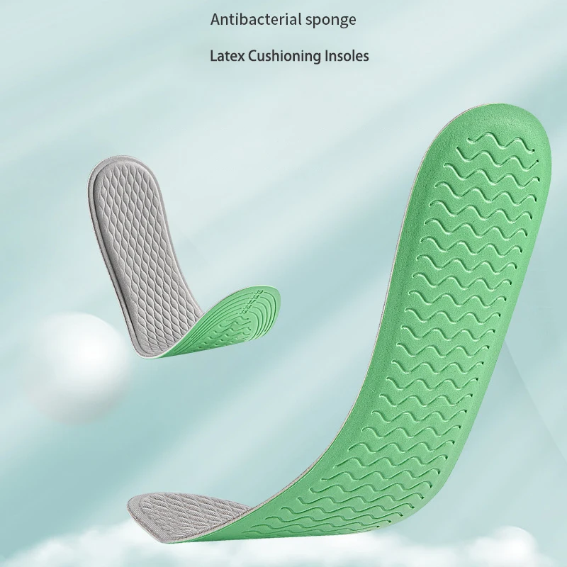 

2/4pcs Latex Sport Insoles Massage Soft Shoe Pads Arch Support Orthotic Insoles Breathable Deodorant Shock Absorption Cushion