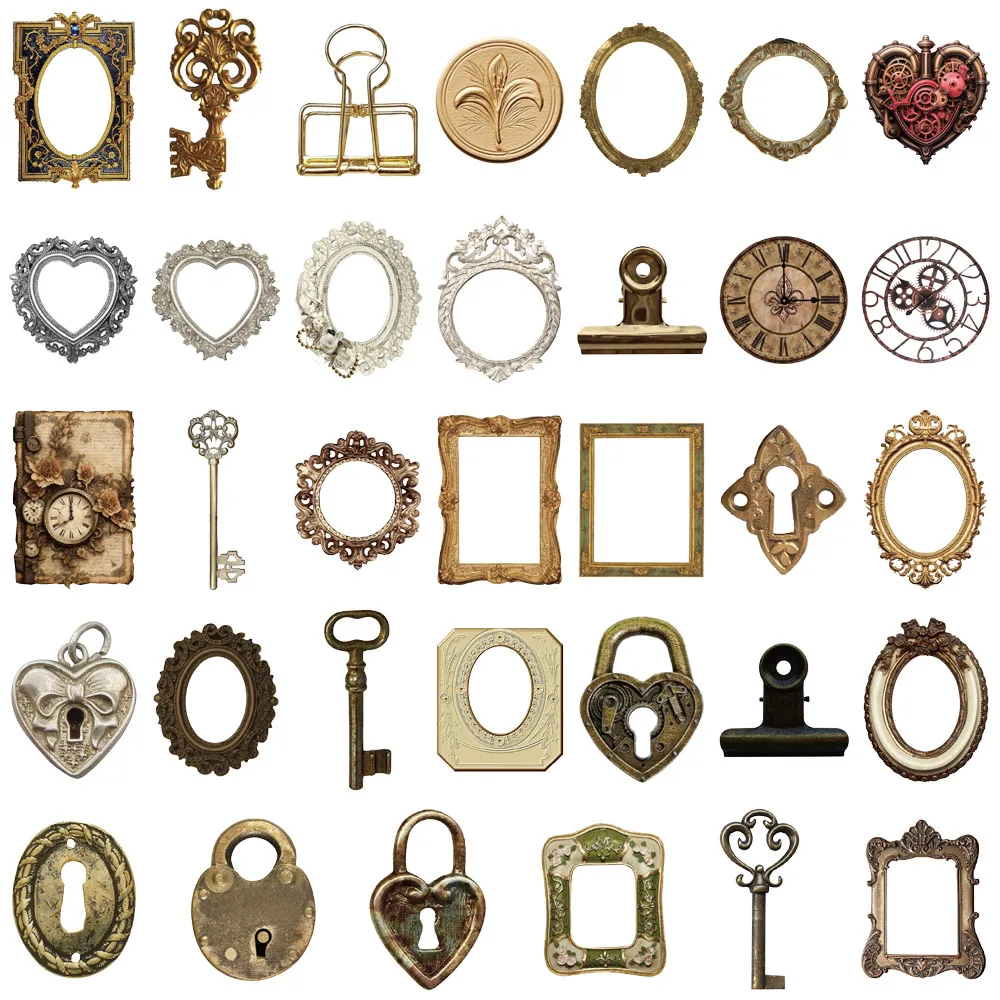 Vintage Aesthetic Sticker Set - 68PCS