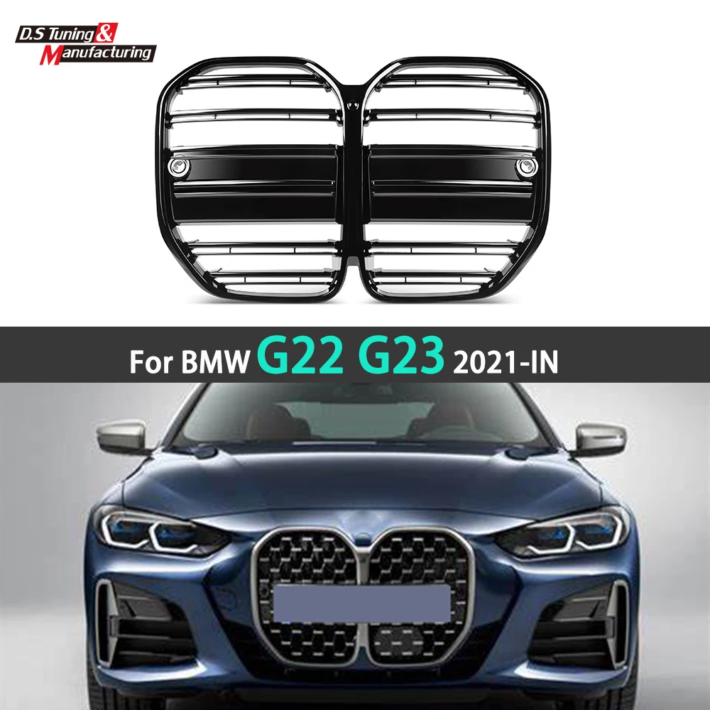 

High Quality ABS Front Bumper Grills Glossy Black Kidney Grille For BMW 4 Series G22 G23 2021-IN Auto Accessories Without ACC