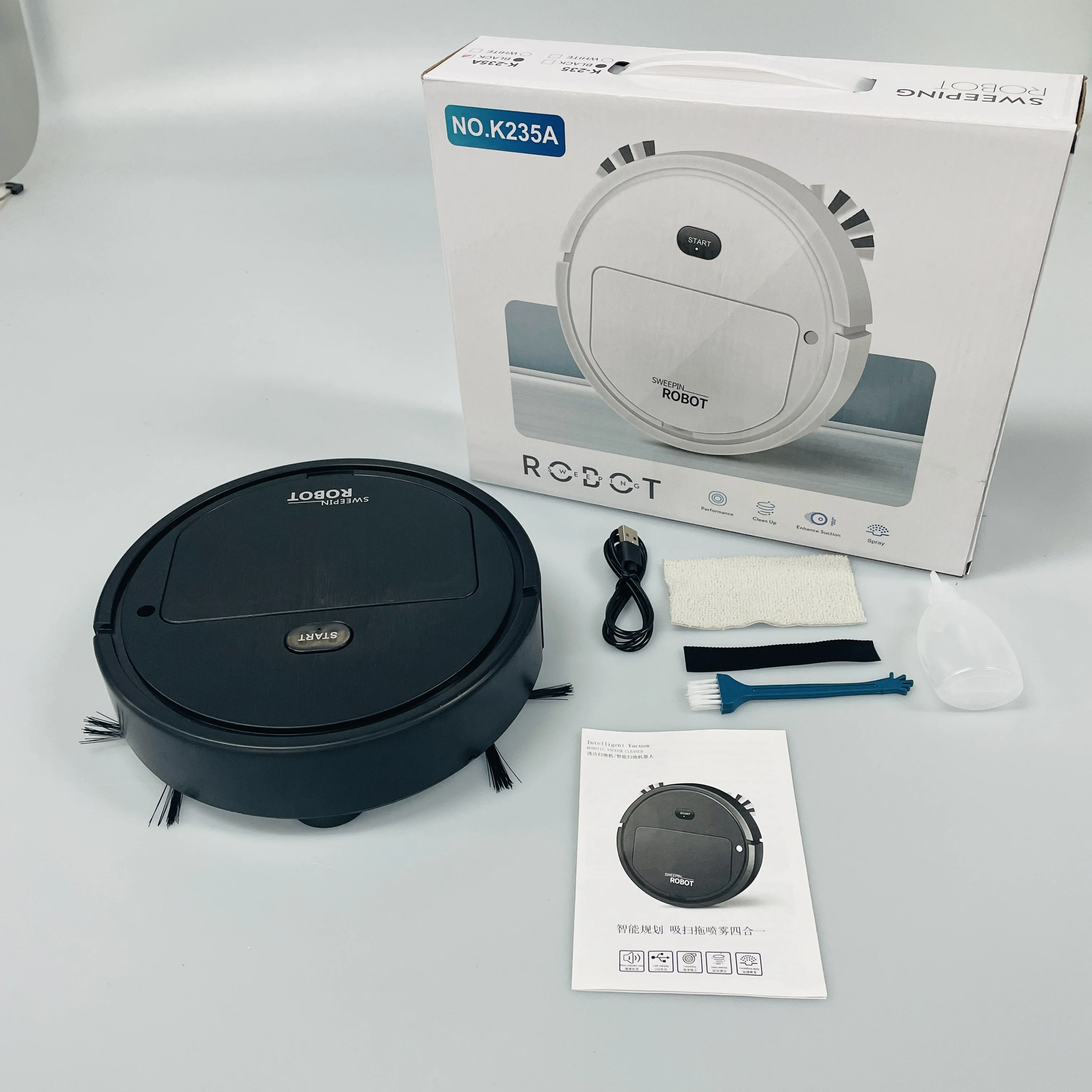 Home wireless Vacuum Cleaner Sweeping Robot Mobile Humidifying Vacuum Cleaner Intelligent Robotic With Humidifier Spray