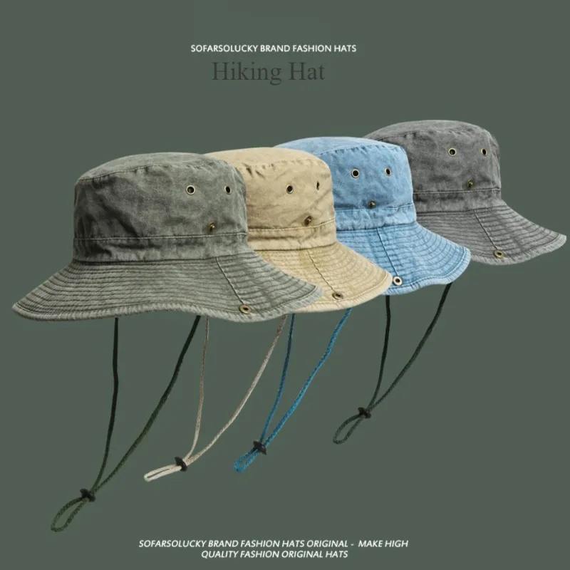 JapaneseOutdoorWesternCowboyBucketHatsMen