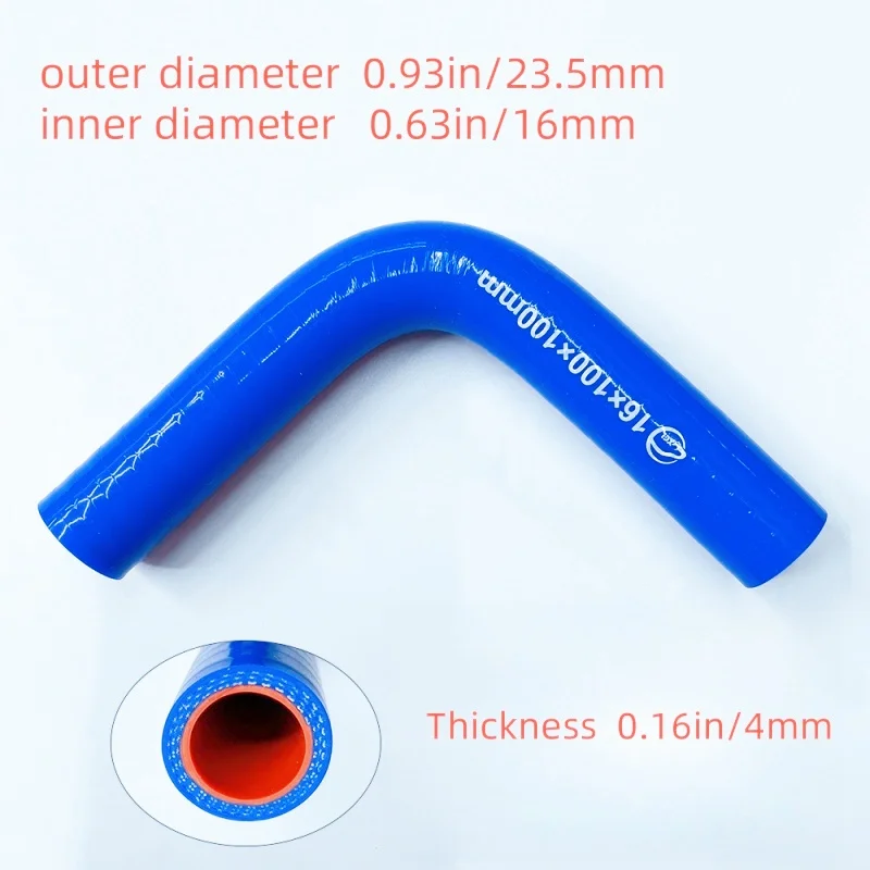 Durable Silicone Right-Angle Elbow Hose for Radiators, Heaters, and Water Pipes