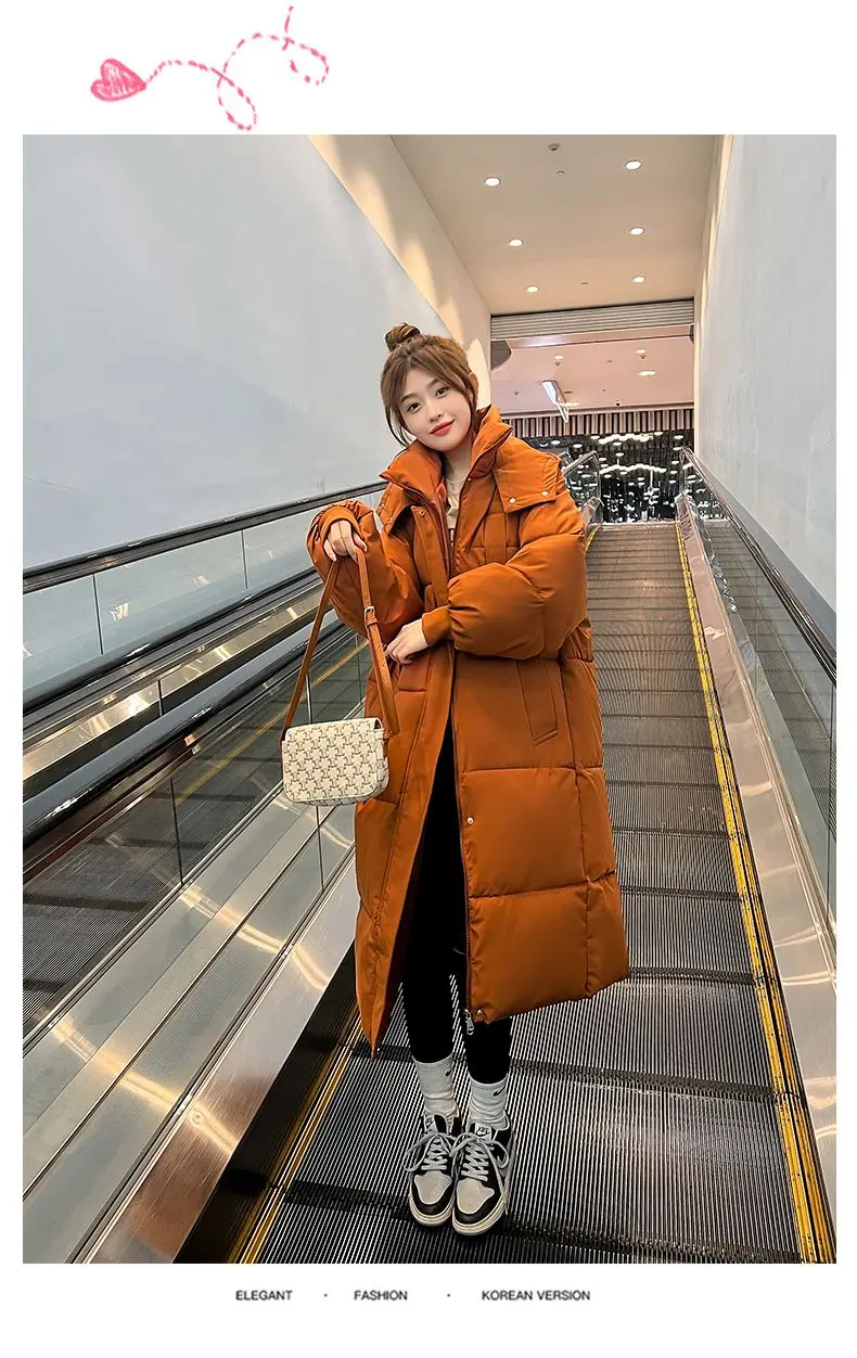 2023 nuove donne piumino di cotone giacca invernale femminile versione di media lunghezza parka sciolto spesso caldo capispalla con cappuccio moda soprabito