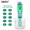 Yieryi TDS EC PH Salinity Meter ORP H2 S.G TEMP Water Quality Monitor Solution Fertilizer Resistivity Tester for Pools,Aquariums 1