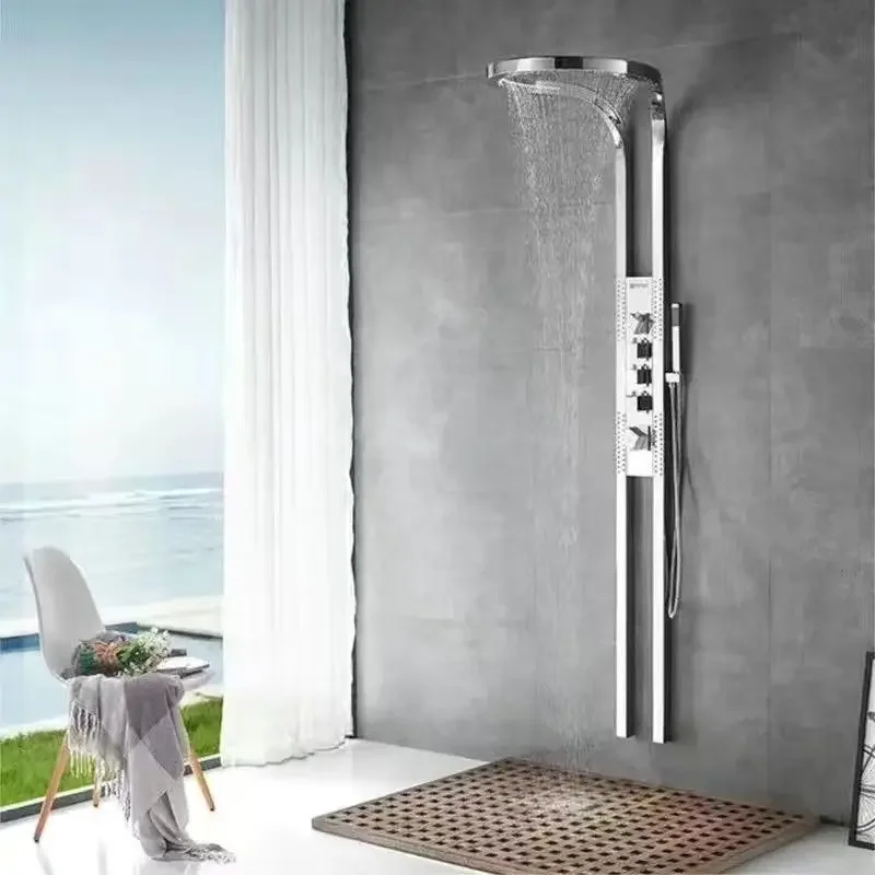 Circular Waterfall Shower Screen Shower Set, Copper Household Bathroom, Bathroom, Multi functional Shower #dgd353 5