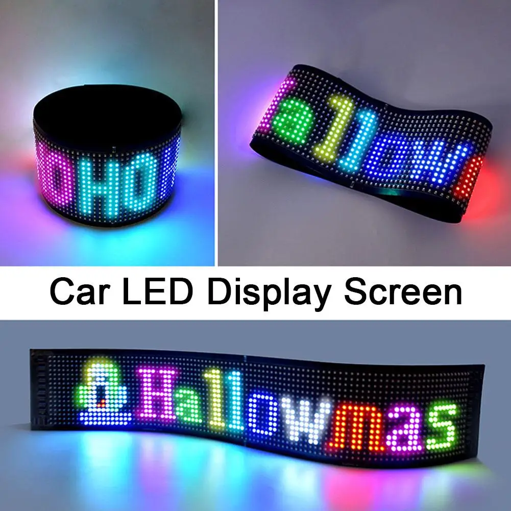 LED 자동차 표지판 디지털 사인 블루투스 앱, LED 모듈 제어, DIY 프로그래밍 가능 스크롤링 사인, 5V 자동차 LED 플레이트, R2S5