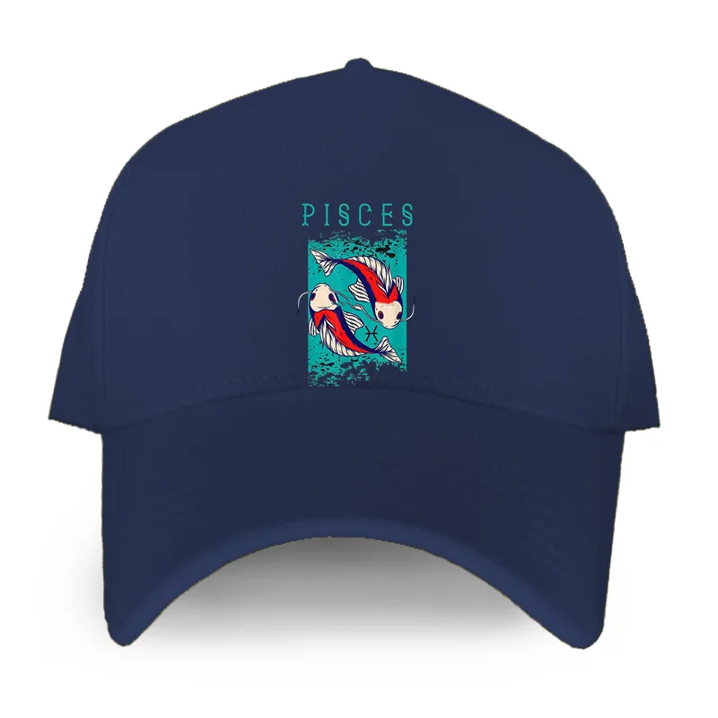 별자리 물고기 자리 조디악 점성술 로그인 미신 선물 야구 모자 스냅 백 모자, Casquette 모자 힙합 아빠 모자 남성 유니섹스
