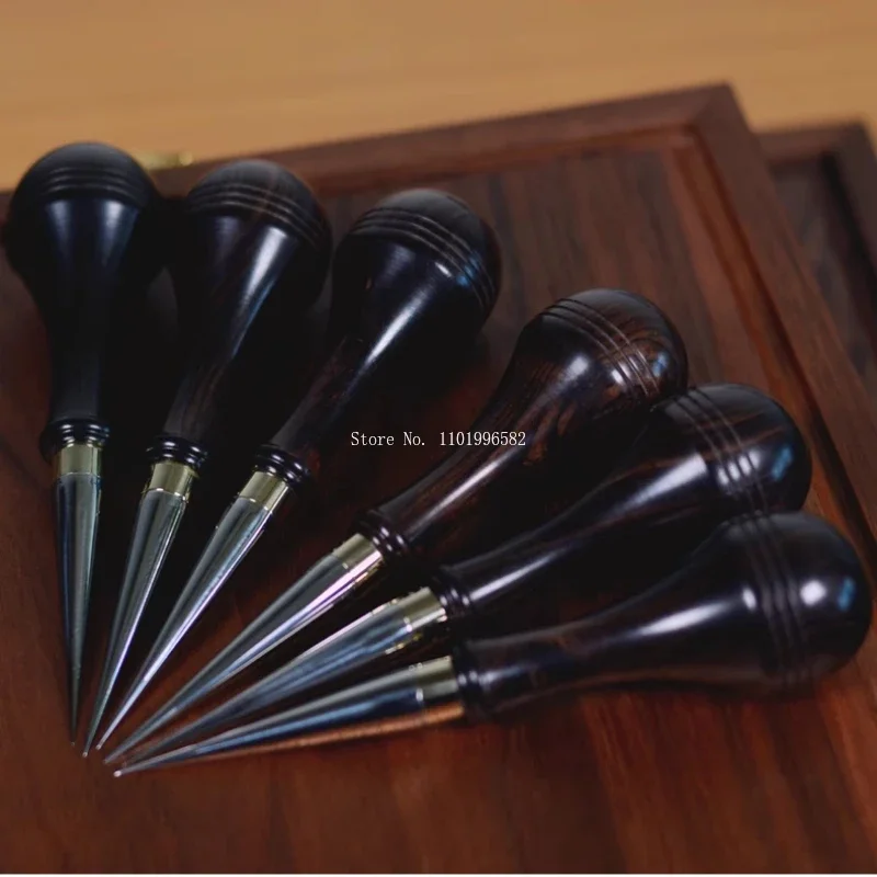 Stainless Steel Enlarge Hole Awl Leather Sewing Tools DIY Handmade Leather Goods Marking and Auxiliary Punching Install Tools