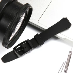 Colorful Silicone Sport Strap Bracelet - 12mm Wristband Replacement for 12mm (Black)