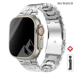 Premium Titanium Strap for Smart Watches - Sleek and Durable Watch Accessory (Silver)