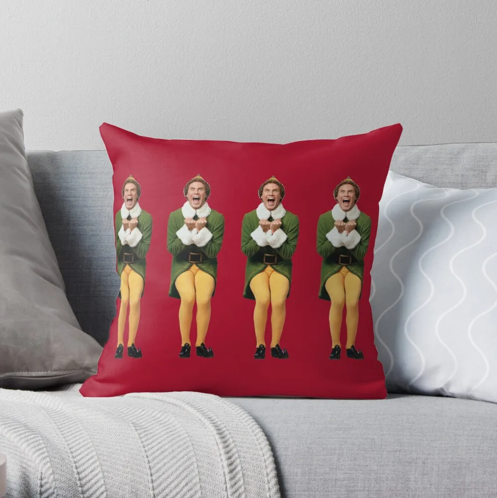 

SANTA! OH MY GOD! SANTA'S COMING! I KNOW HIM! I KNOW HIM! Throw Pillow Cushion Cover