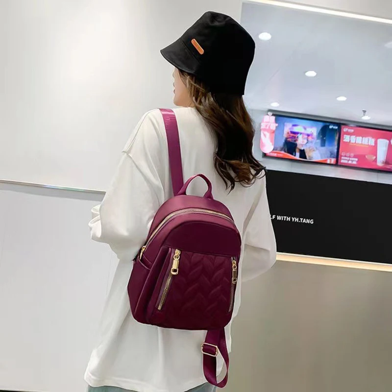 Nylon Travel Backpack Women‘s School Bags for Girls Anti-theft Small Shoulder Bag Packs Waterproof Rucksack Mochila Feminia