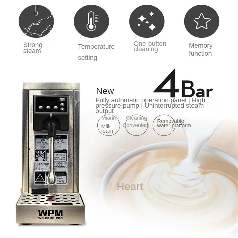 Wpm-MS-130D2/ 130 TStoom Melkopschuimer Thuis Commerciële Beroep Gepompt Stoom Motor Thee Winkel Drank Verwarming Koffie Bubble 3