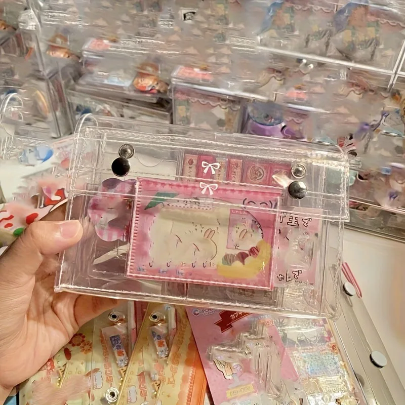 4-Layer PVC Transparent Makeup Bag Travel Toiletry Organizer Multi-Purpose Pencil Case for Students