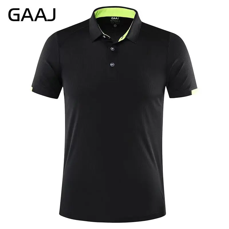GAAJ Kısa Kollu Polo Spor Tişört Hızlı Kuruyan ve Nemi Dışarı Atan Kumaş Fitness, Spor Salonu ve Bisiklet için Erkek Kadın Unisex Günlük Aktif Kullanım