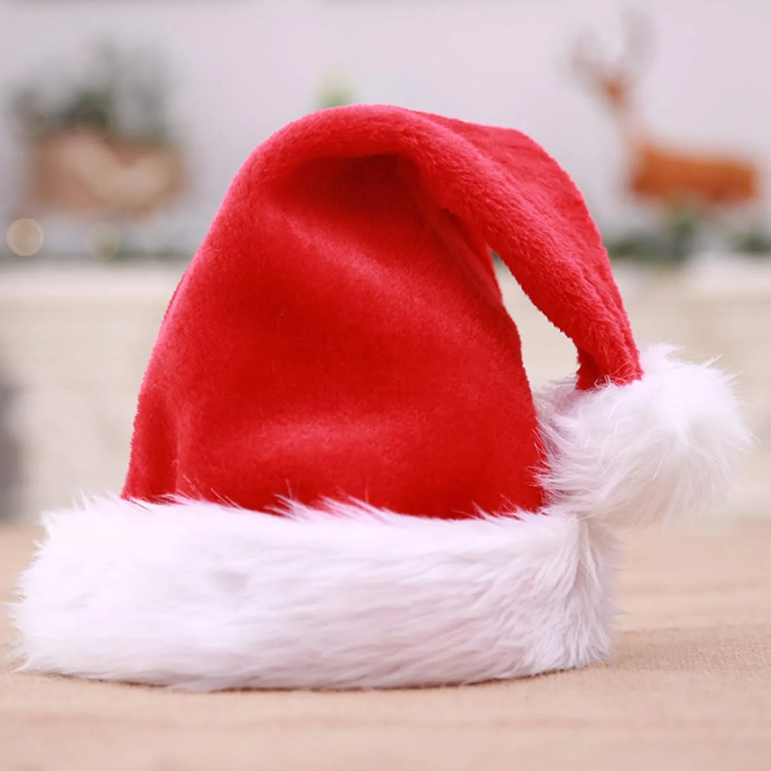 New Year Plush Christmas Hat Adults Kids Christmas Decorations For Home Xmas Santa Claus Gift Warm Winter Caps Navidad Noel