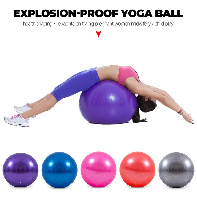 Yoga Balls Bola Pilates Fitness Gym Balance Fitball Exercise Pilates  Workout Massage Ball 55cm 65cm 75cm Pvc Sports Ball - AliExpress