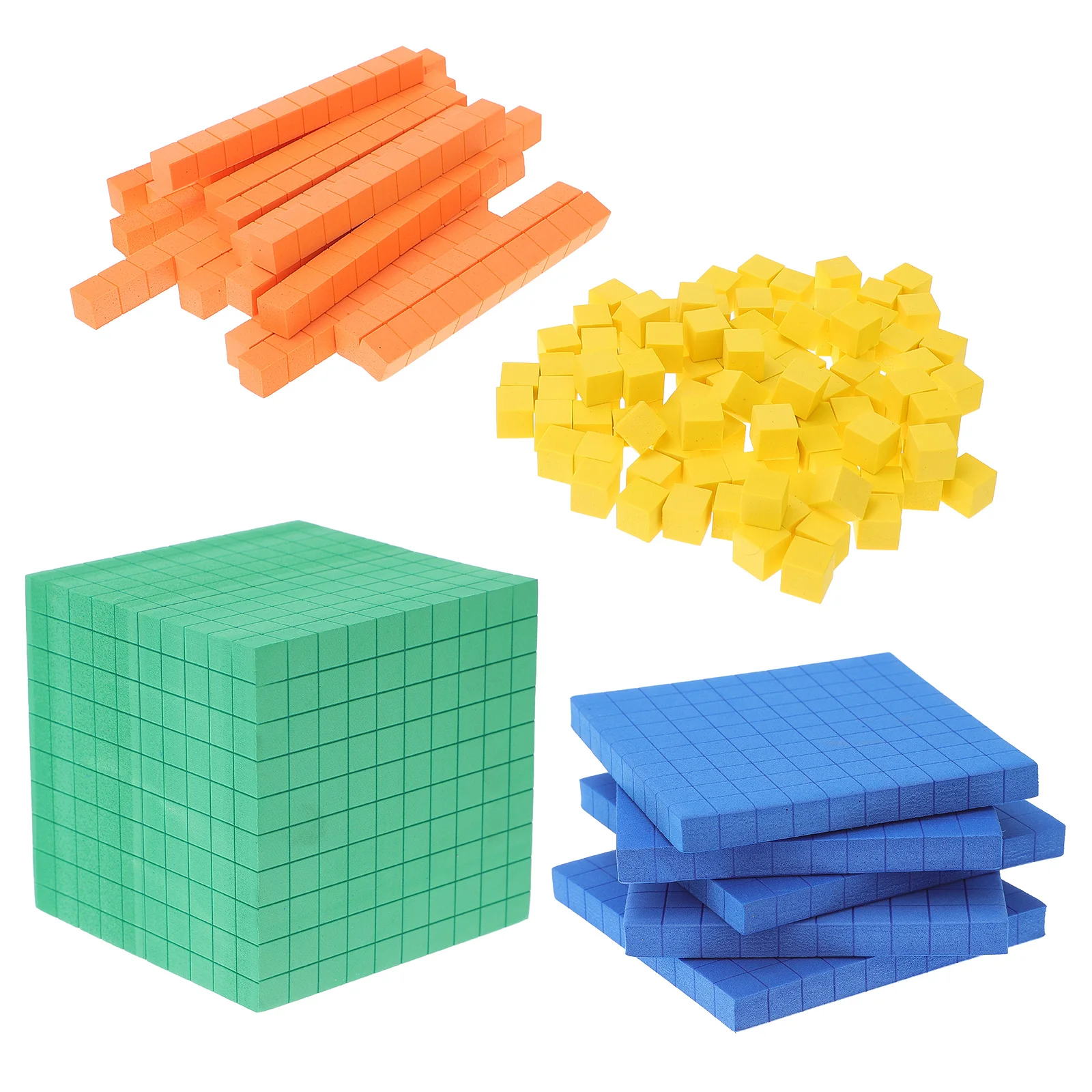 

Math Blocks Counting Cubes Toy Kids Educational Base Manipulatives Ten Toys Plaything Counters Value Place Cube Linking Set