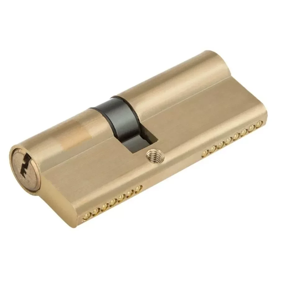 70mm With 8 Keys Thumb Turn Euro Profile Cylinder Barrel Lock Brass Satin Nickel Finish door lock cylinder