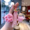 Kawaii crystal snowflake lollipop keychain cute candy creative girl pendant 5