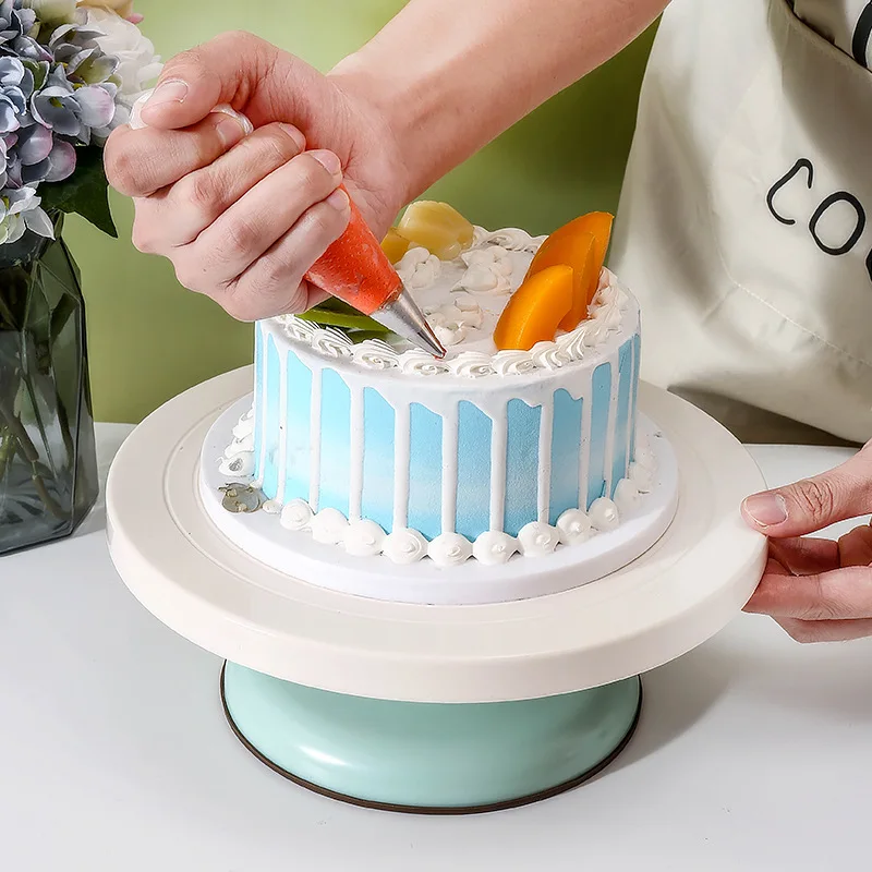 FAIS DU Pastry Turntable Plastic Cake Turntable Stand cake turntable cake decorating kit Non-Slip Rotating Cake Decoration Kit Kitchen Accessories Baking Tools