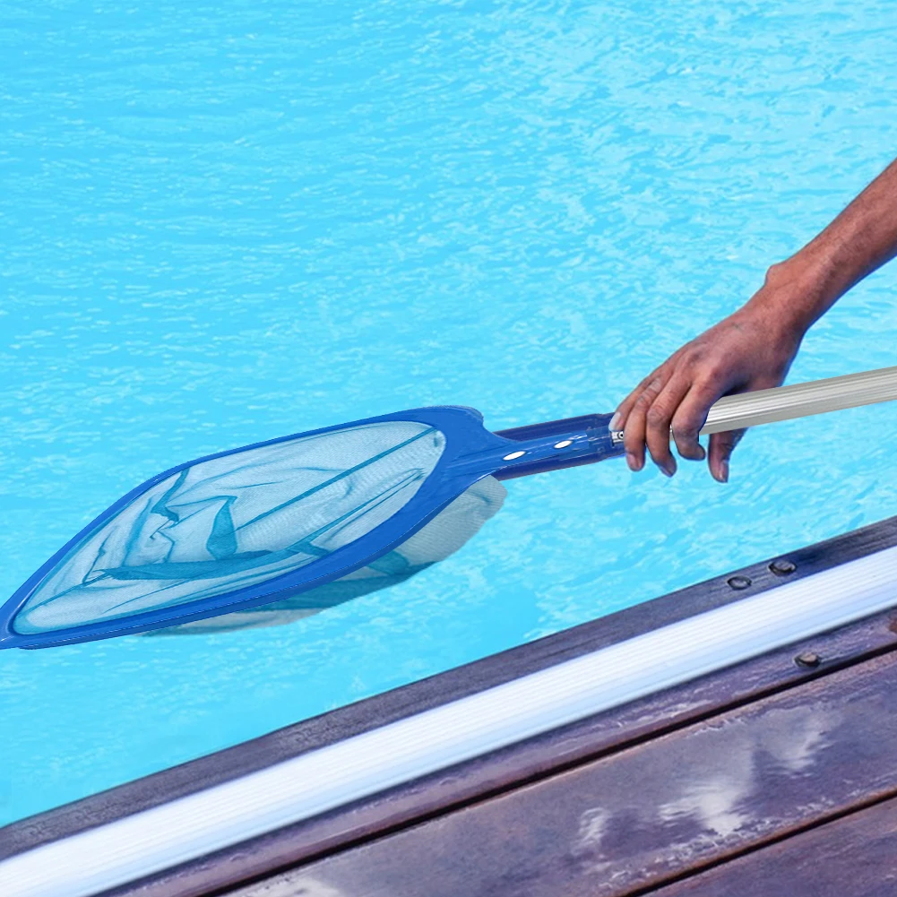 Pool Skimmer Net Set Pool Cleaning Landing Net with Telescopic Rod Pond Lightweight Multifunction for Spa Hot Tub Fountain pool skimmer net set