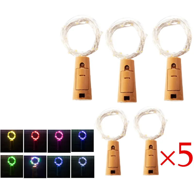 

LED Fairy Lamp 10pcs Bottle Stopper for Glass Craft Wedding Christmas Party Decoration Wine Bottle Lamp Copper Wire Light String