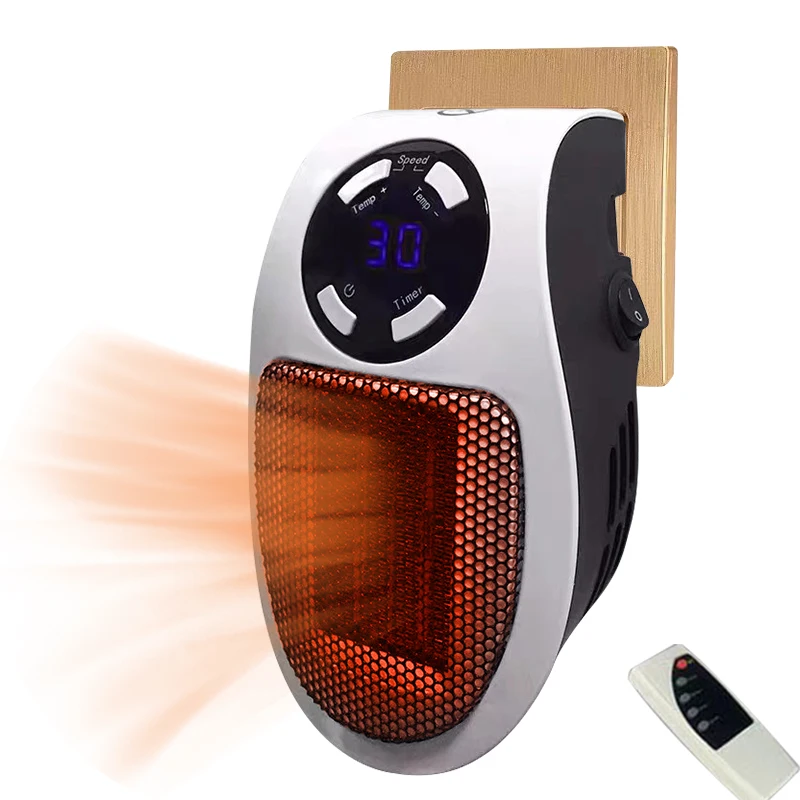 Portable Electric Fan Heater Plug In Wall 500w Mini Heater For Room