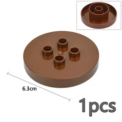Large Building Blocks Playground Set with Slide, Swing, and Seesaw - Educational Toy (Rotating Parts Brown)