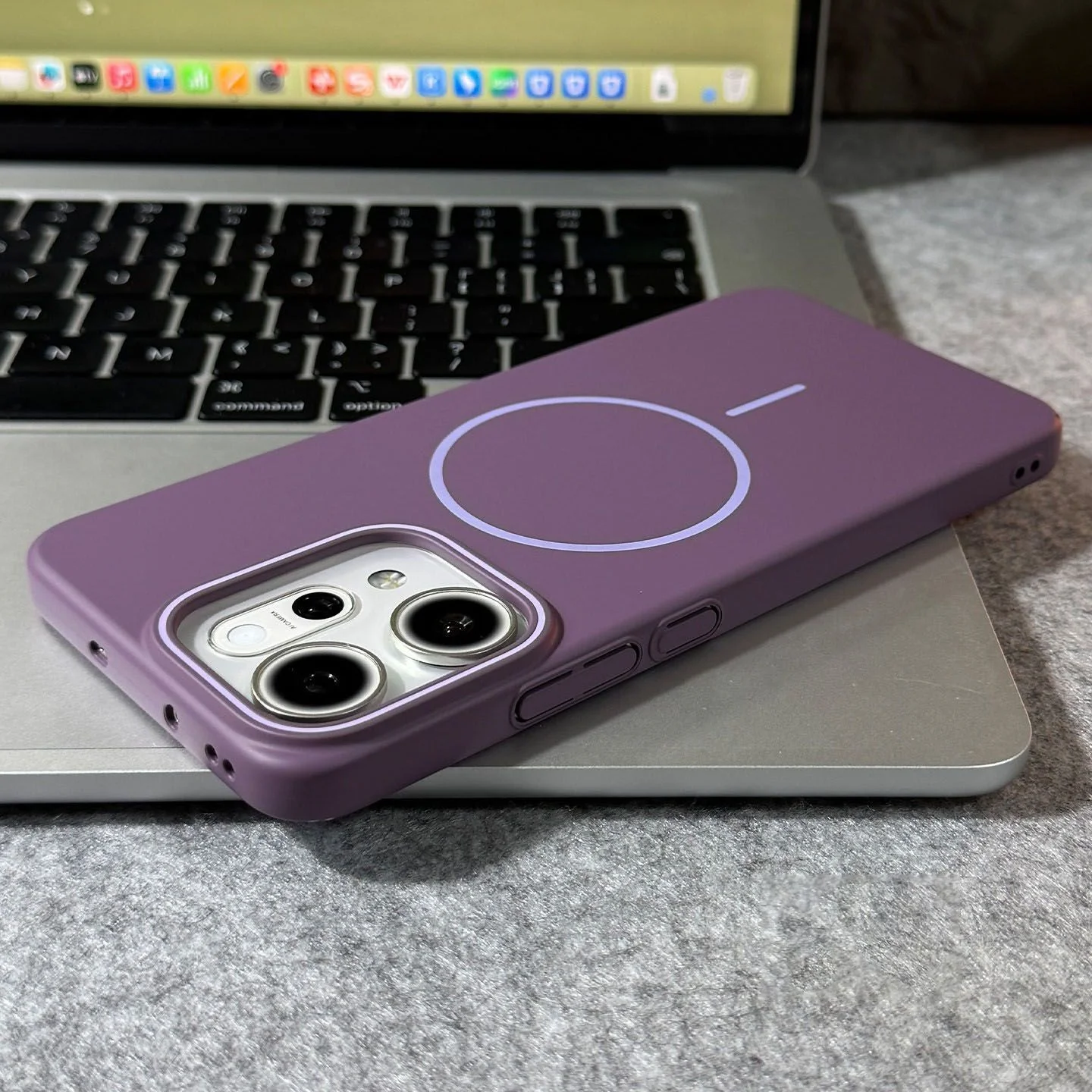 Soft Sand Magnetic Matte PC Cover - Skin Friendly Limited Edition Case