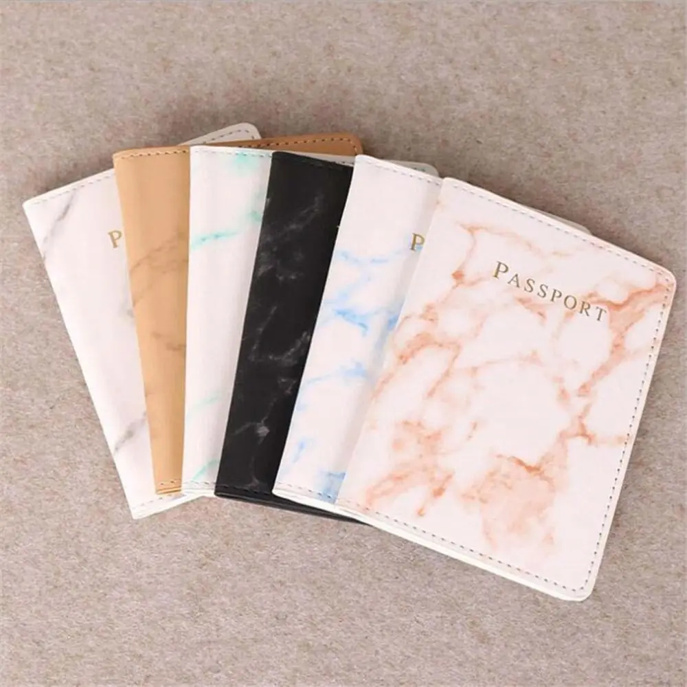 Name ID Address Certificate Storage Bag Marble Grain Travel Accessories Passport Holder Passport Protective Cover PU Card Case passport travel wallet passport cover multi function credit card package id document organizer card holder id storage bag clutch