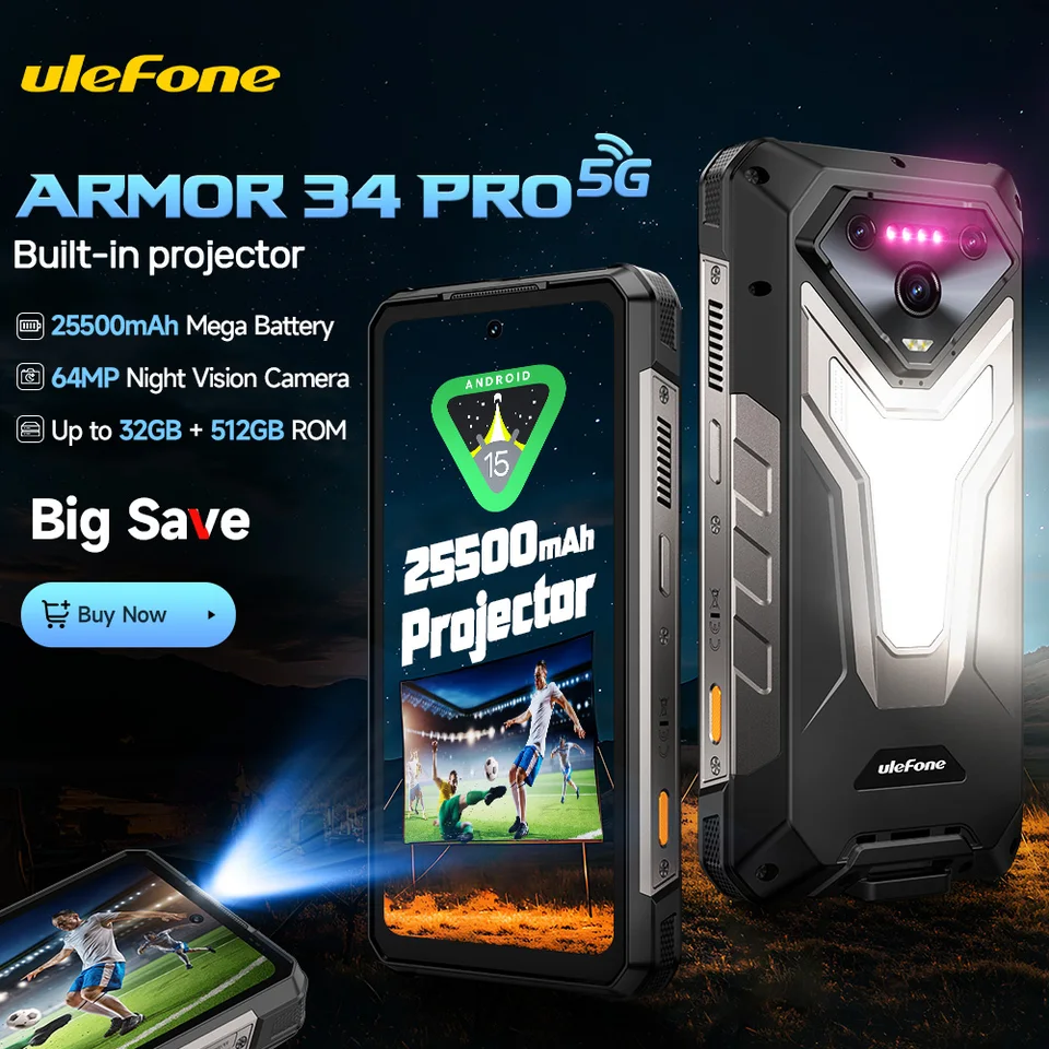 World Premiere】Ulefone Armor 34 Pro 5G AI Rugged Phone 25500mAh