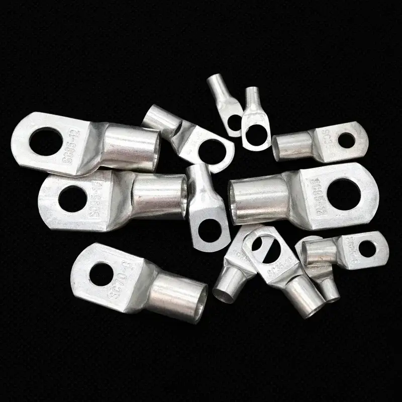 SC Type Wire Nose Terminal SC6 SC10 SC16 SC25 SC35 Bare Copper Battery Block Lugs Hole ID6/8/10/12mm Crimp Wire Connector - Image 4