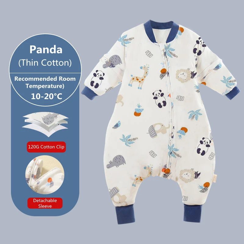 Cotton Cartoon Baby Sleeping Bag & Kids Jumpsuit Pajamas