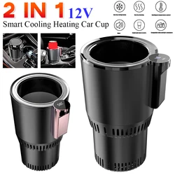 2-In-1 Smart Car Cold Hot Cup Fast Refrigeration Heating Beverage Drinks Cans with Temperature Display for Home Travel Camping