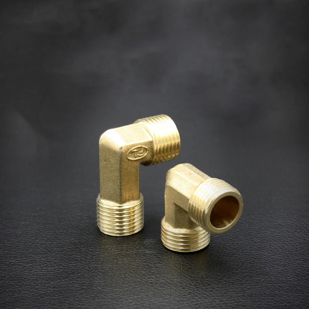 1/8" 1/4" 3/8" BSP Female Male 90 Degree Elbow Angle Brass Coupling Coupler Connector Water Gas Oil