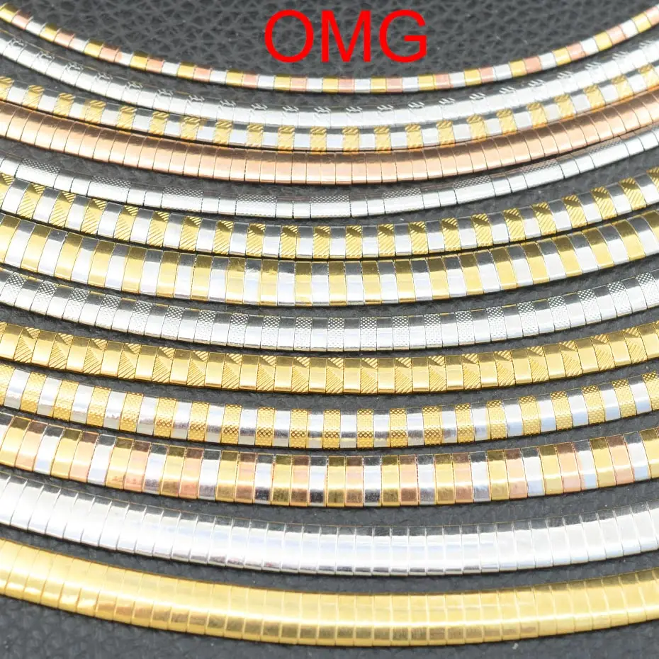 8mm Stainless Steel Jewelry Fashion Romantic Plated gold color Torques Necklaces For women women jewelry
