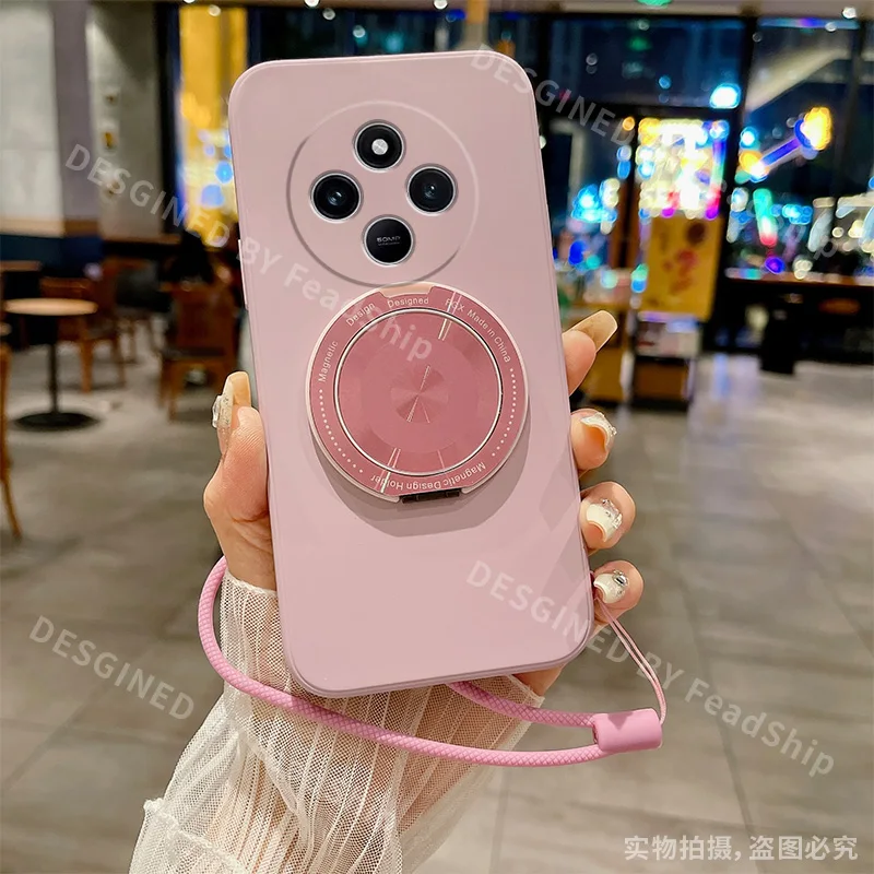 Silicone Phone Case with Magnetic Holder and Screen Protector Film