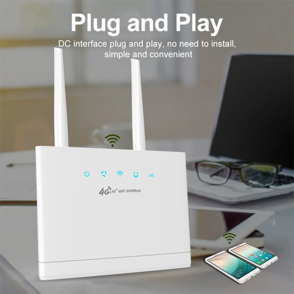 R311 Mobile Hotspot Portable 4G LTE Router External Antennas with SIM