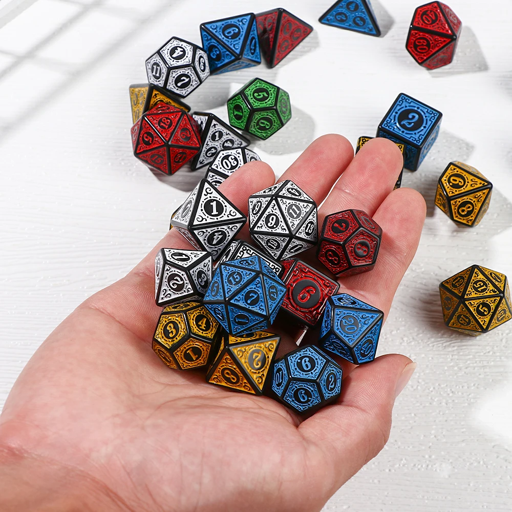 7-Die Multi-Sided Dice Set For TRPG DND Board Card Game