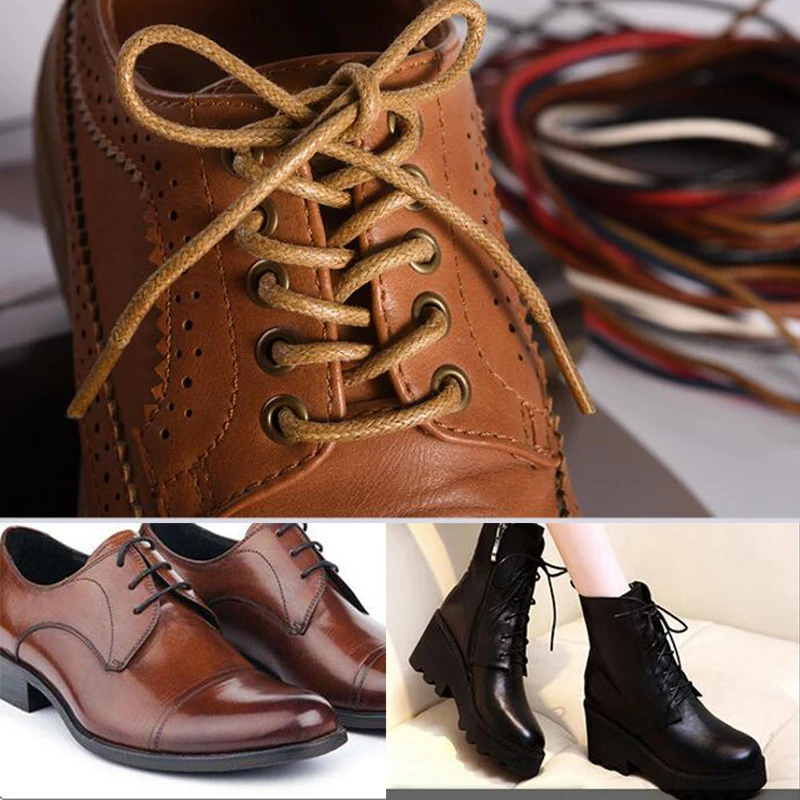 รูปสินค้า เชือกรองเท้าคอตตอน Waxed ทนทาน หลายขนาด