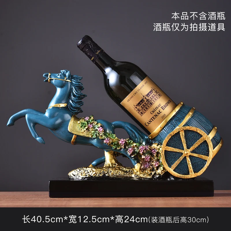 

Horse Figurines Decoration Friends Moving Gifts Pieces Horse Wine Cabinet Entrance Living Room Office Desktop Craft Home Model