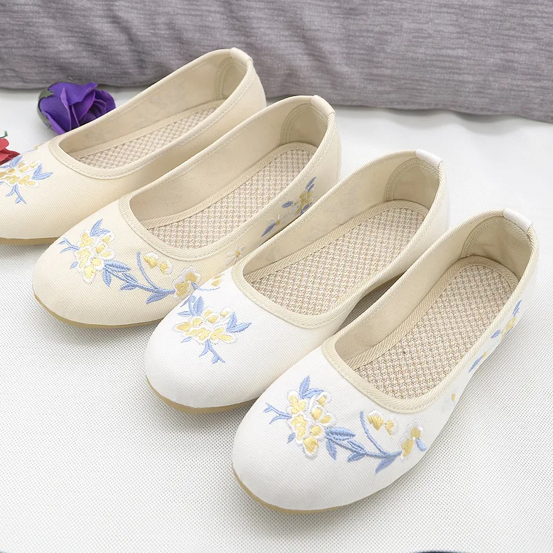 

Туфли женские теннисные с круглым носком, классические кроссовки, повседневная обувь на плоской подошве, дышащие, в стиле ретро, с цветочным принтом, ТПР, холщовые, лето 2024