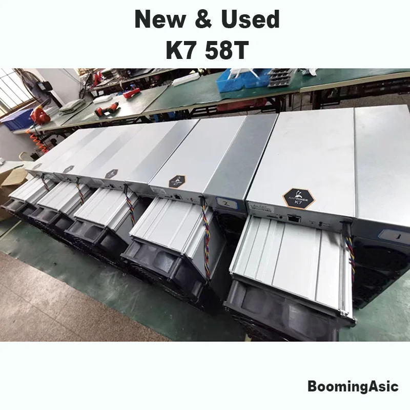 

Новый и бывший в употреблении Antminer K7 58T 63,5 T 3080W CKB Miner Asic Mining Machine 58Th/s Eaglesong алгоритм