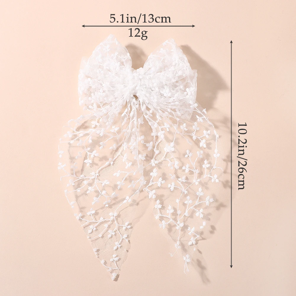 Elegant Polka Dot Bowknot Hair Clip
