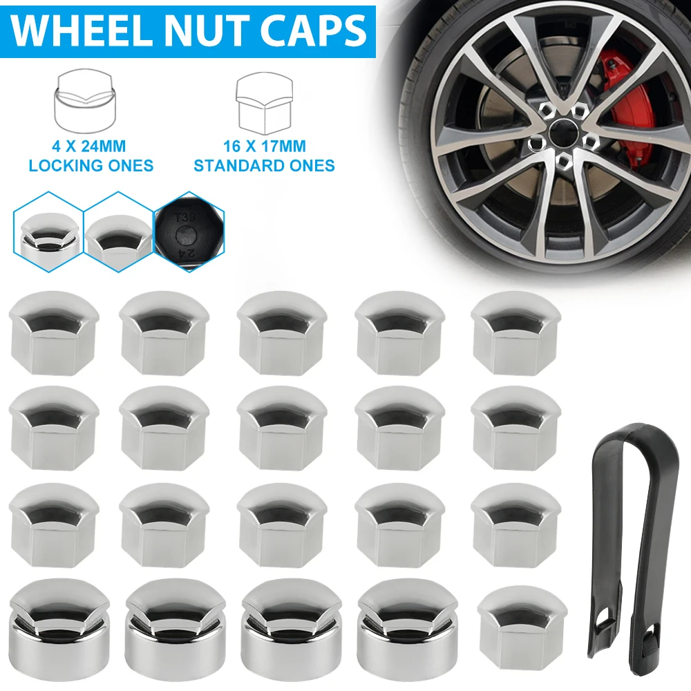 Universal 17mm Car Wheel Nut Caps Bolt Covers