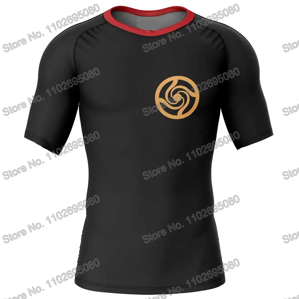 Jujutsu Kaisen Anime Surf Clothing BJJ MMA Men Rash Guard Short Sleeve Diving T-Shirt Tight Swimwear Summer Beach Floatsuit GYM