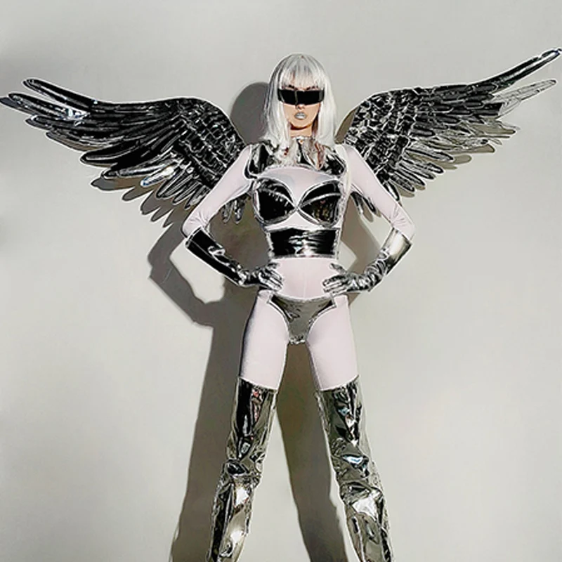 Future Sense Angle Outfit Singer Performance Costume Body Sliver Bikini Drag Queen Clothes Club Pole Dance Clothes Vdb6412