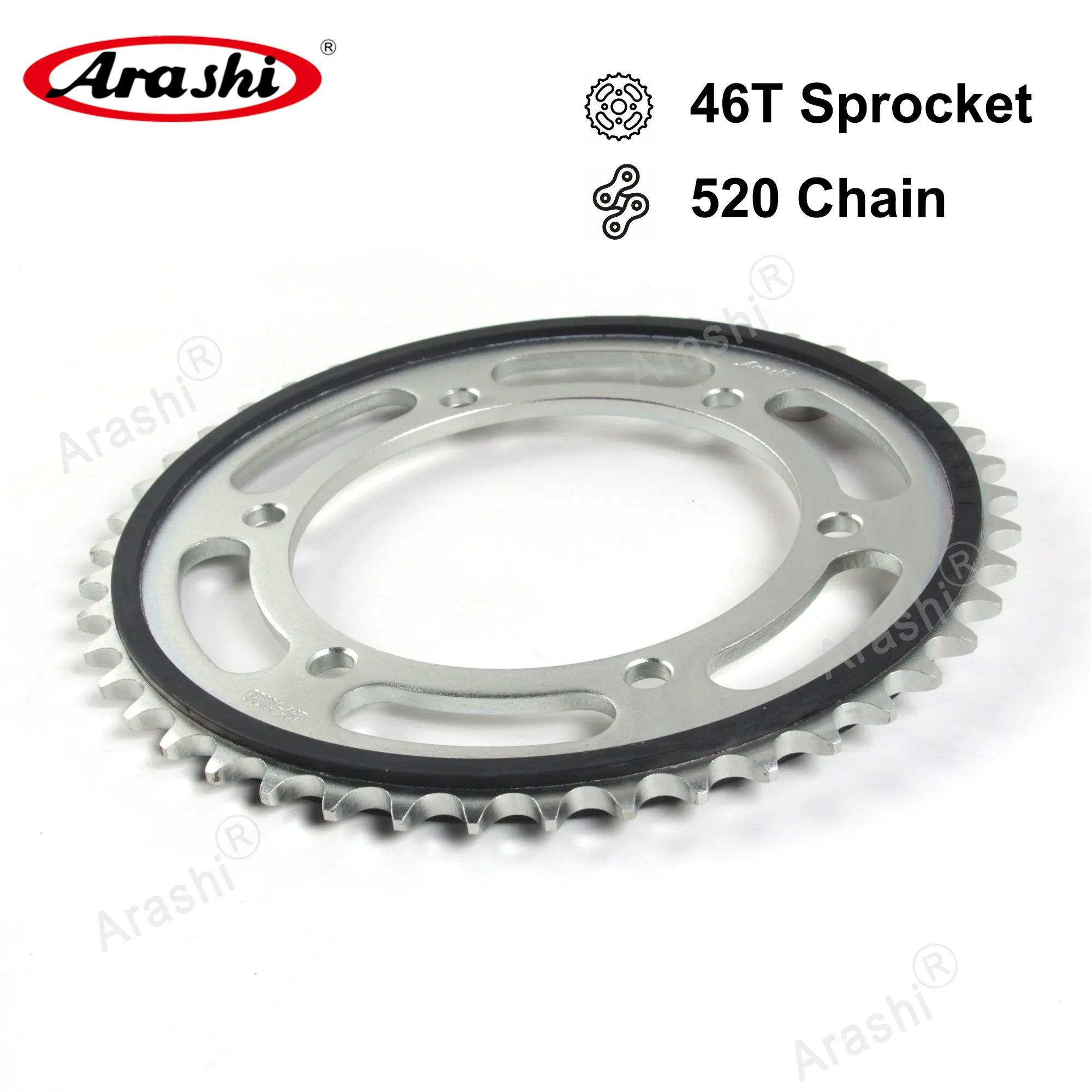 

1PCS Motorcycle 520 Chain Rear 46T Rubber Cushioned Sprocket Kit For HONDA NX650 Dominator 1995-2001 1996 1997 1998 1999 2000 NX